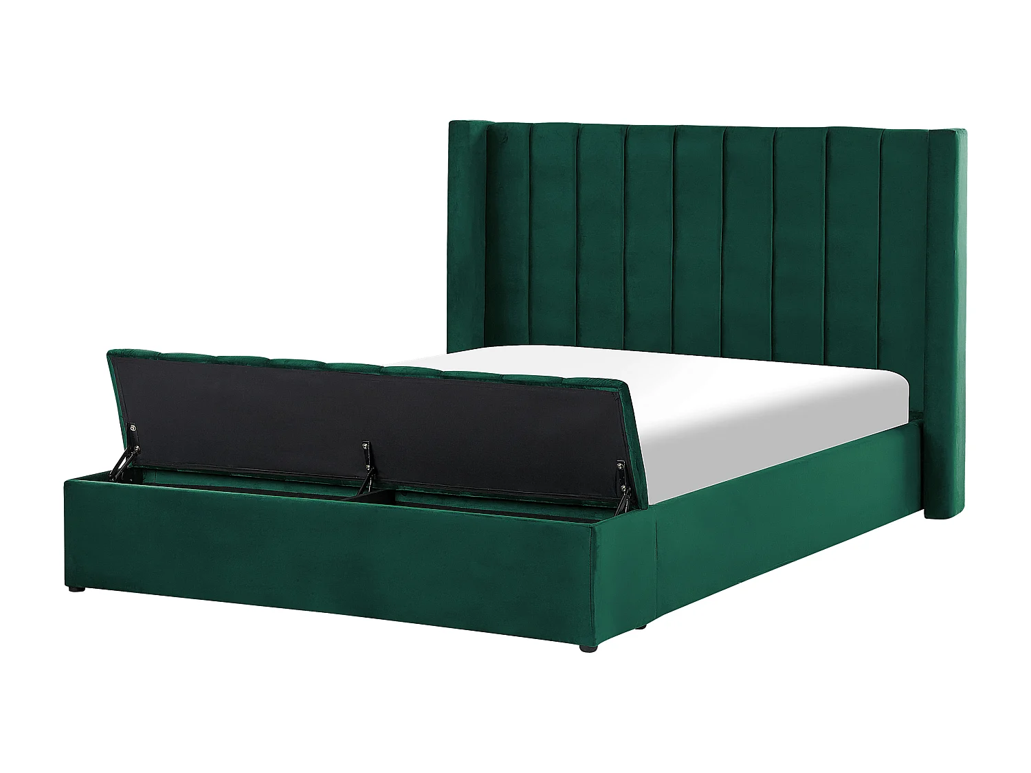 Bed fluweel groen 160 x 200 cm NOYERS