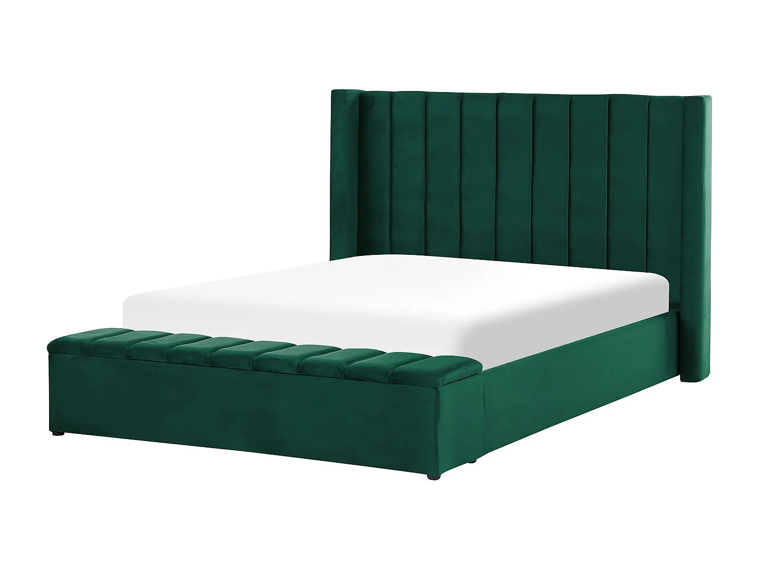 Bed fluweel groen 160 x 200 cm NOYERS