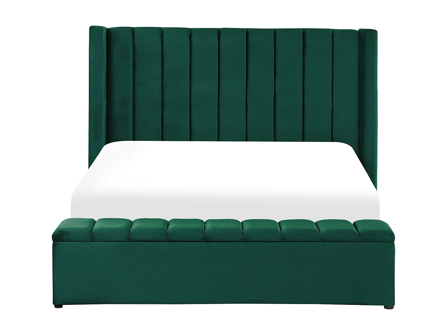 Bed fluweel groen 160 x 200 cm NOYERS