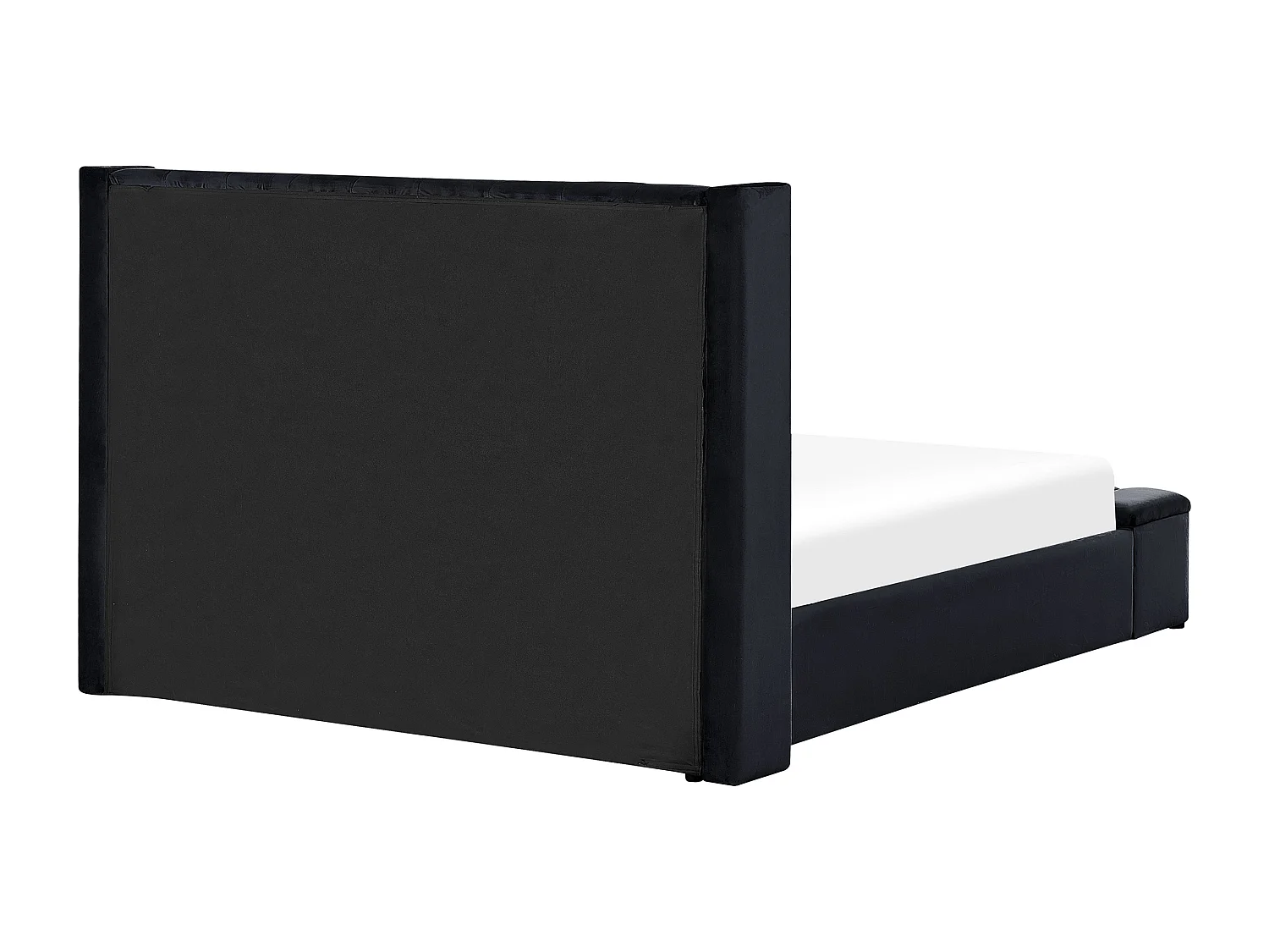 Polsterbett Samtstoff schwarz mit Stauraum 160 x 200 cm NOYERS