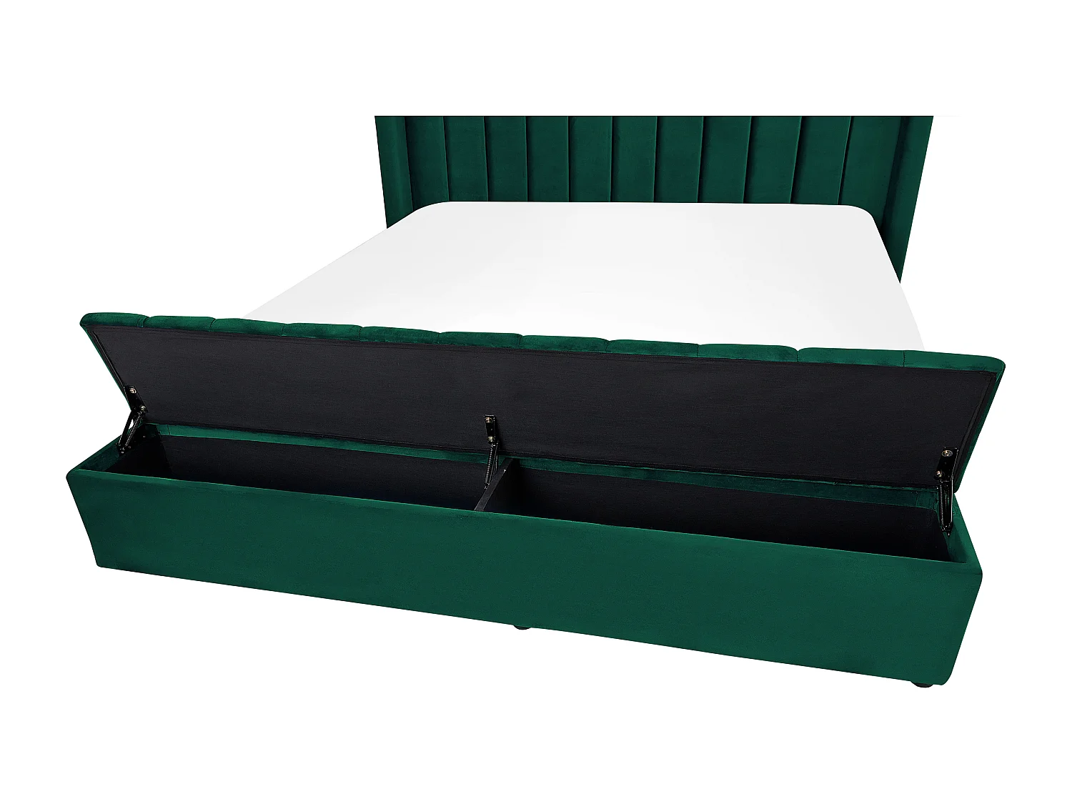 Luxuriöses Bett Samtstoff zusätzlicher Staumraum 180 x 200 cm grün Noyers