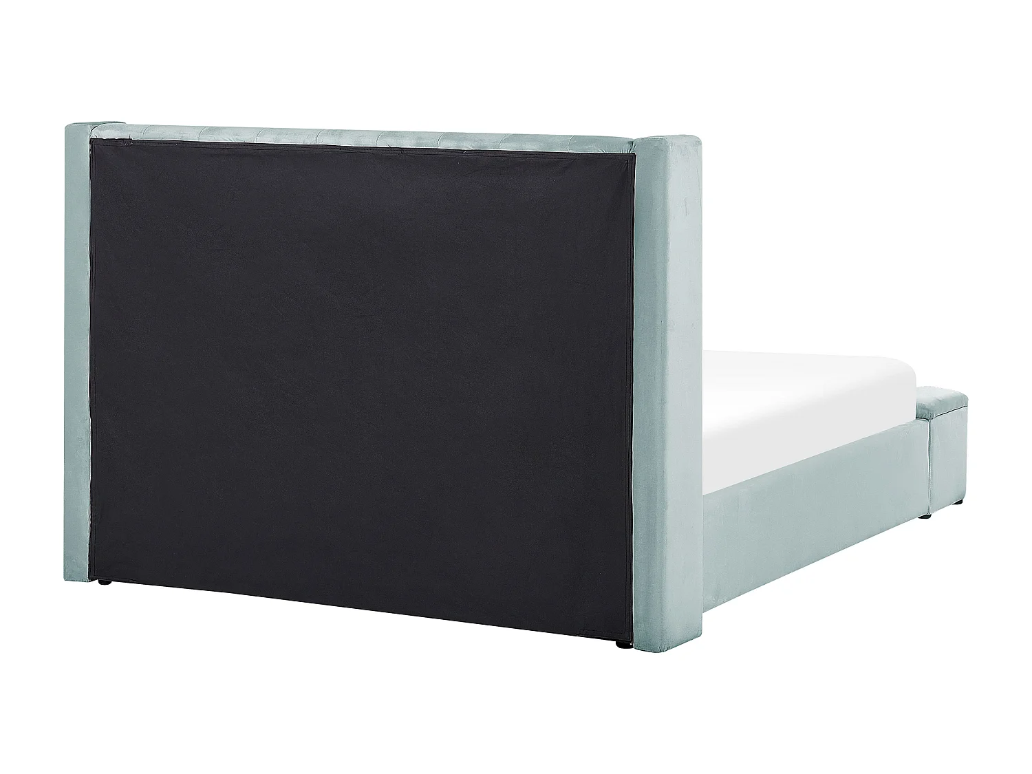 Lit avec banc de rangement Velours NOYERS 160 x 200 cm Vert menthe