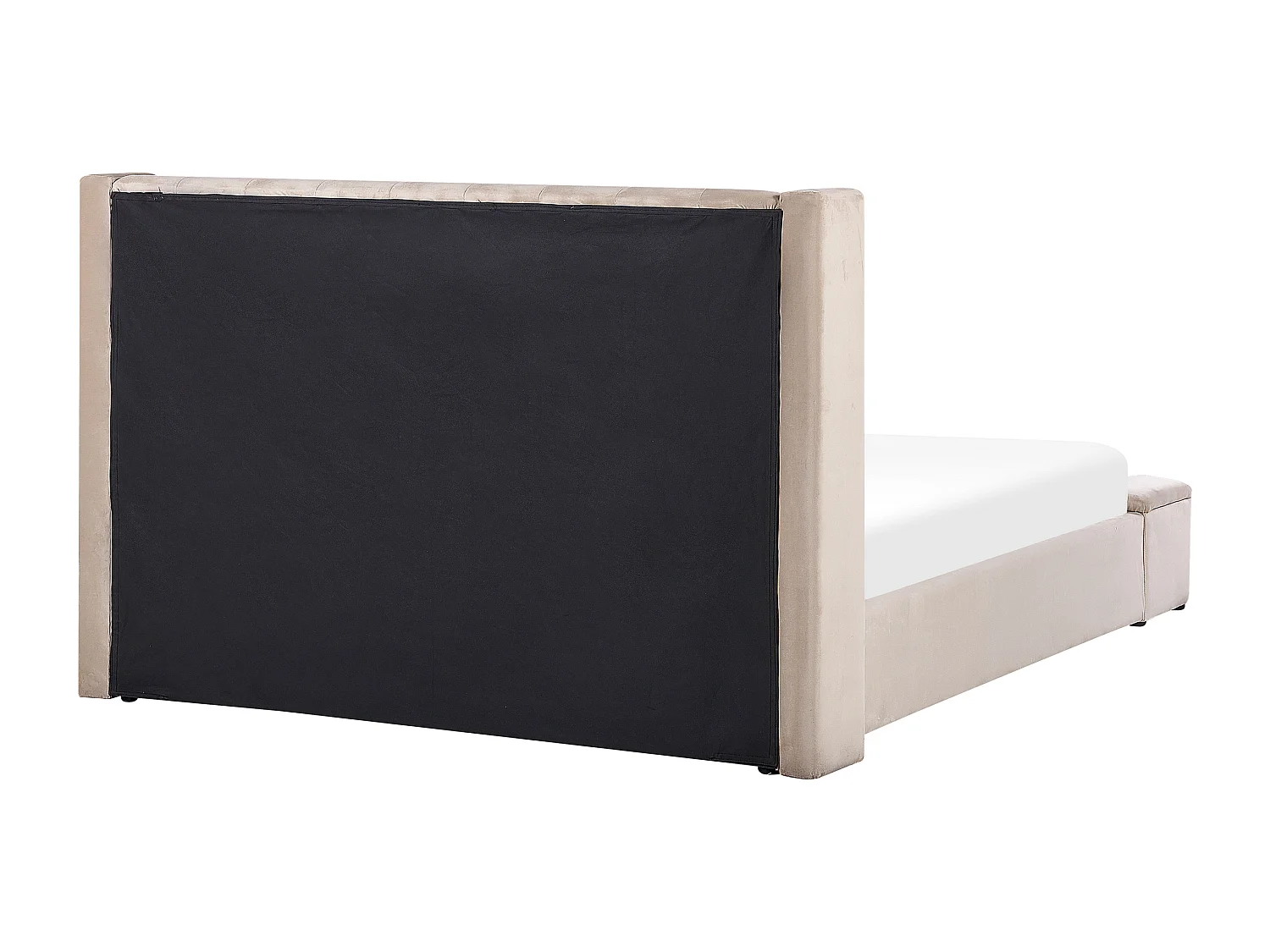 Lit avec banc de rangement Velours NOYERS 180 x 200 cm Beige