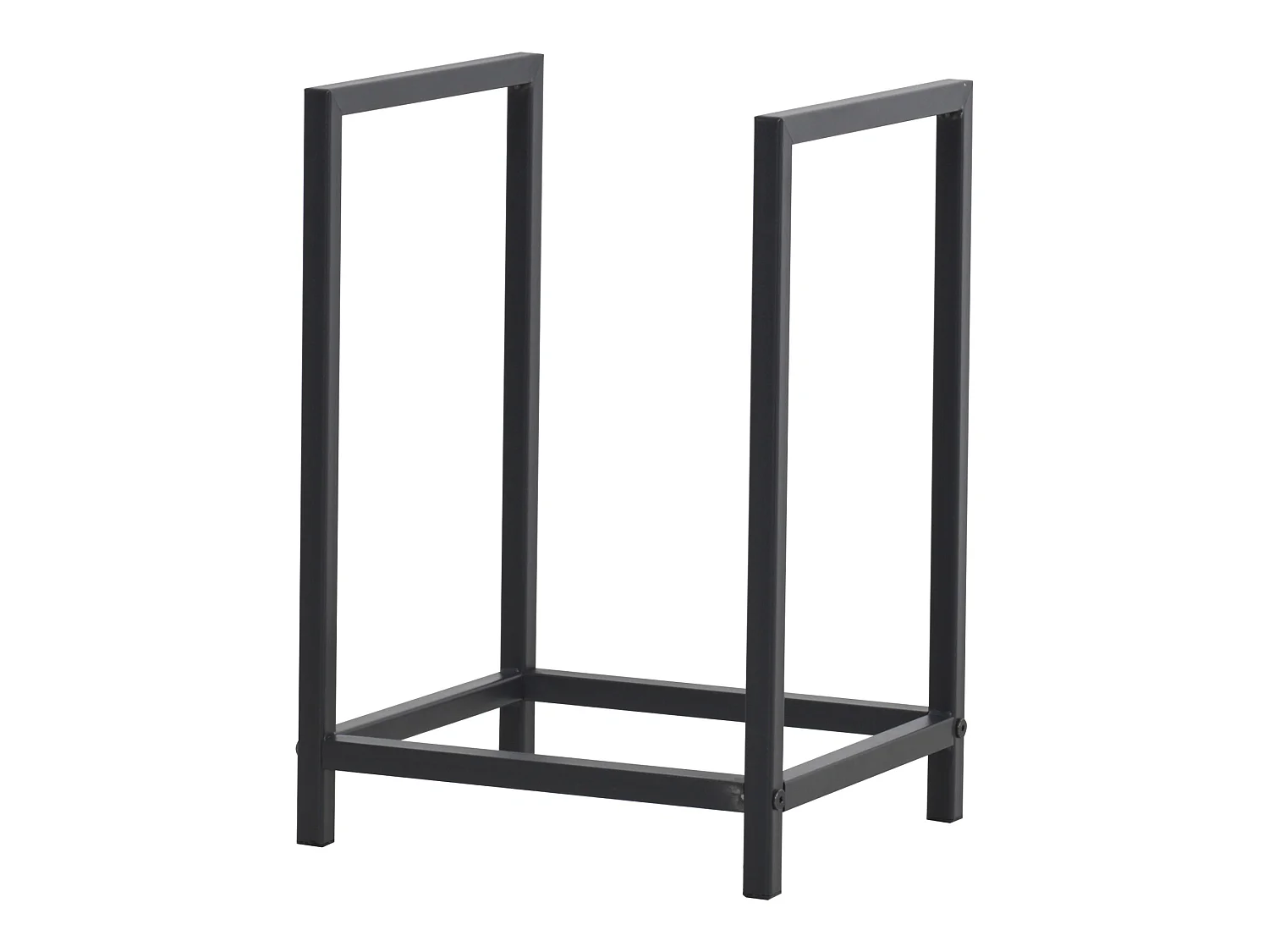 Range-bûches Torsås en acier 40 x 30 x 50 cm noir [en.casa]