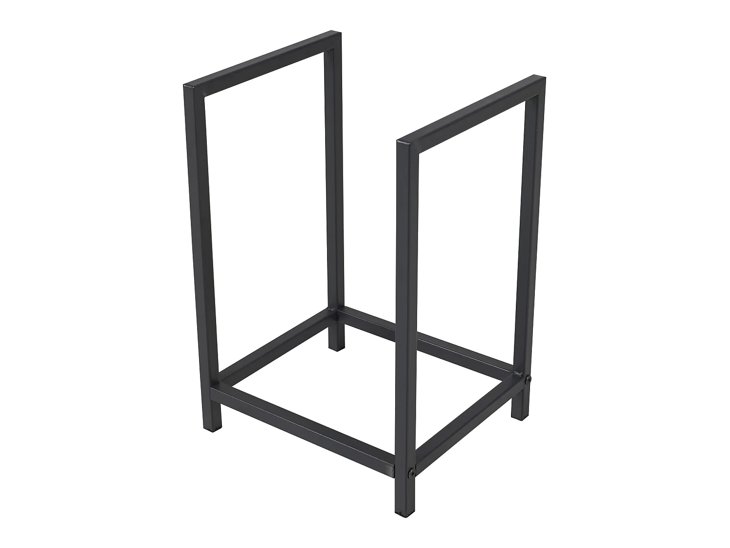 Range-bûches Torsås en acier 40 x 30 x 50 cm noir [en.casa]