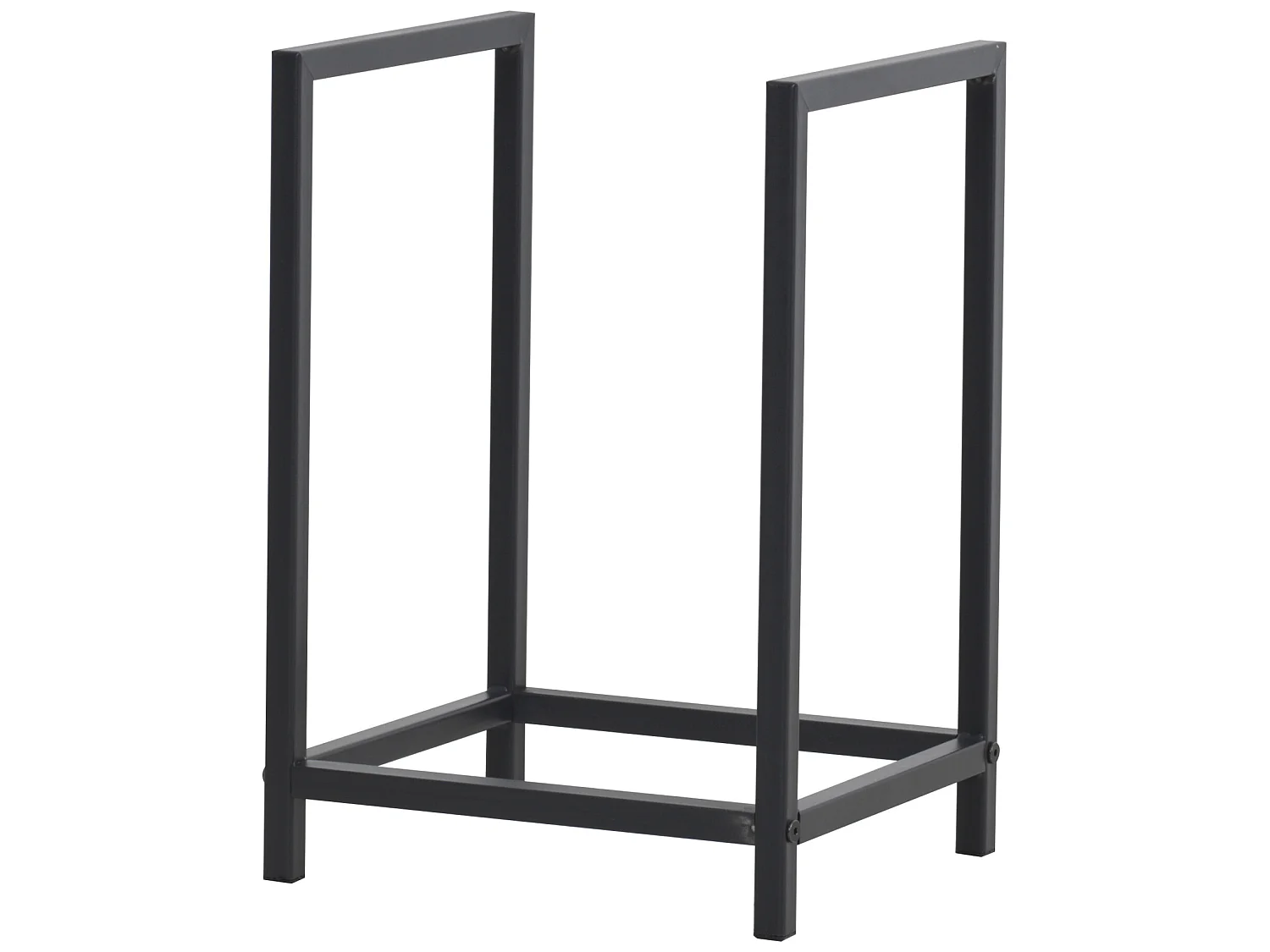 Range-bûches Torsås en acier 40 x 30 x 50 cm noir [en.casa]