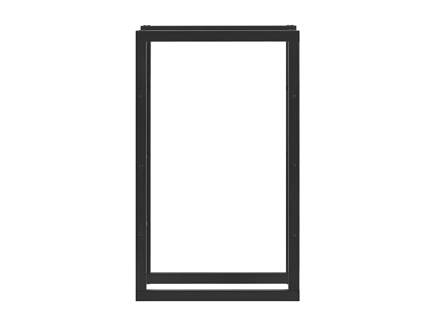 Range-bûches Täby en acier 60 x 25 x 100 cm noir [en.casa]