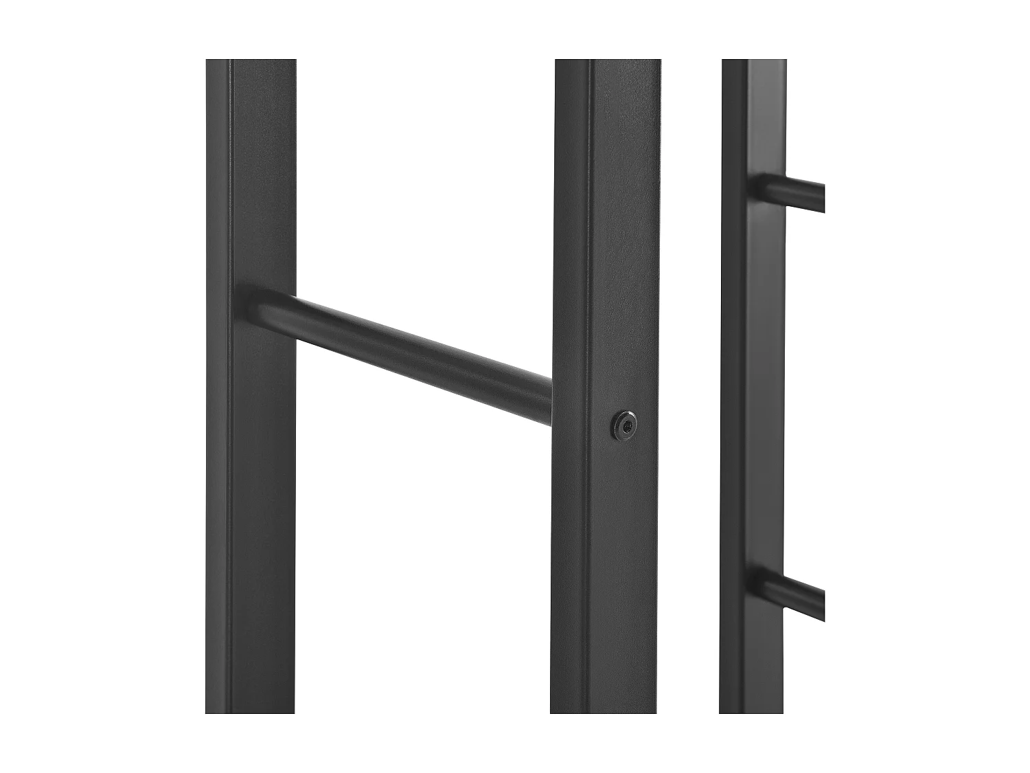 Range-bûches Täby en acier 60 x 25 x 100 cm noir [en.casa]