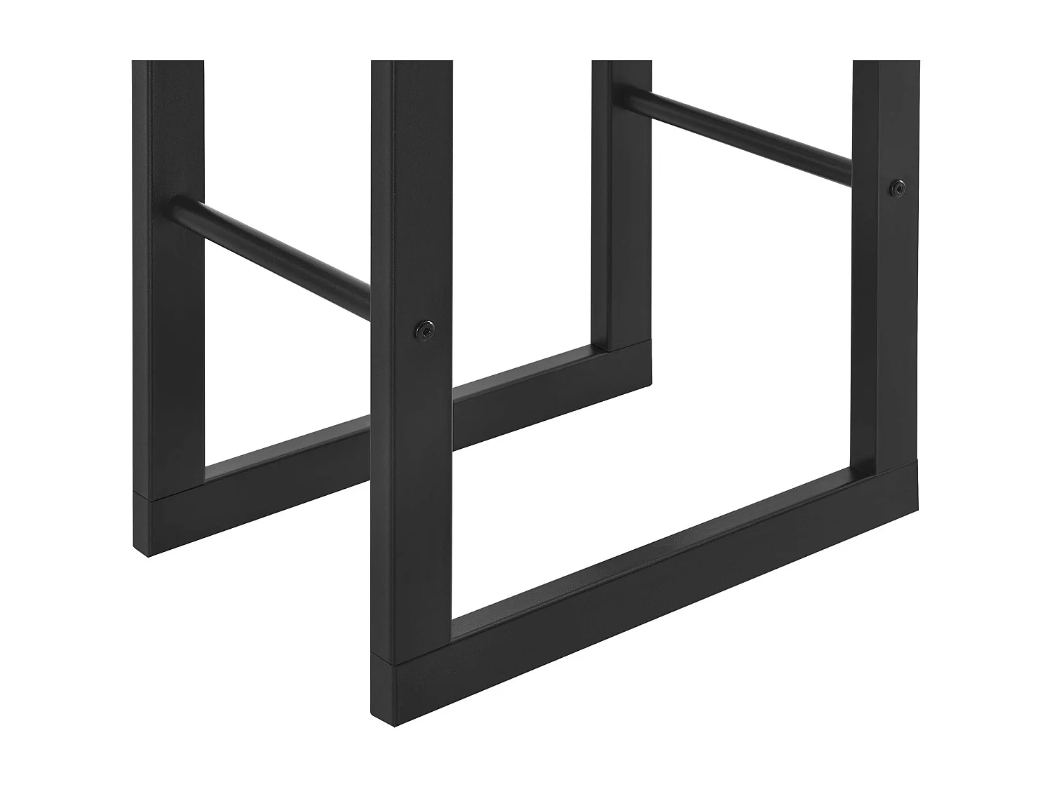 Range-bûches Täby en acier 60 x 25 x 100 cm noir [en.casa]