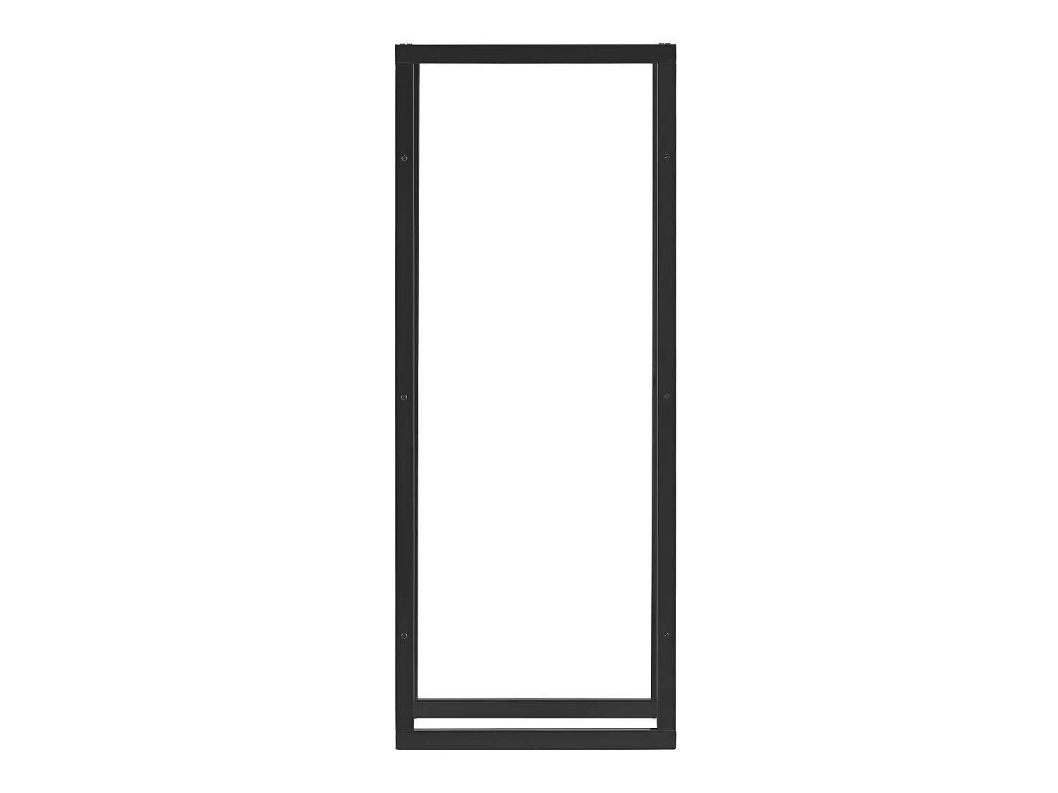 Range-bûches Täby en acier 60 x 25 x 150 cm noir [en.casa]