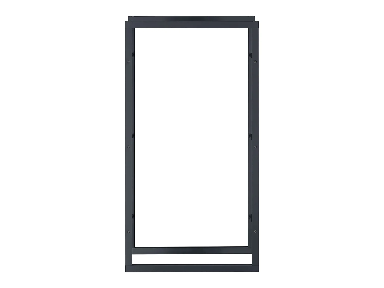 Range-bûches Täby en acier 80 x 25 x 150 cm noir [en.casa]