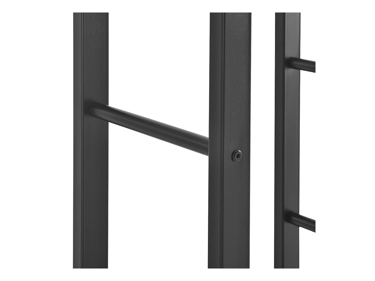 Range-bûches Täby en acier 40 x 25 x 150 cm noir [en.casa]