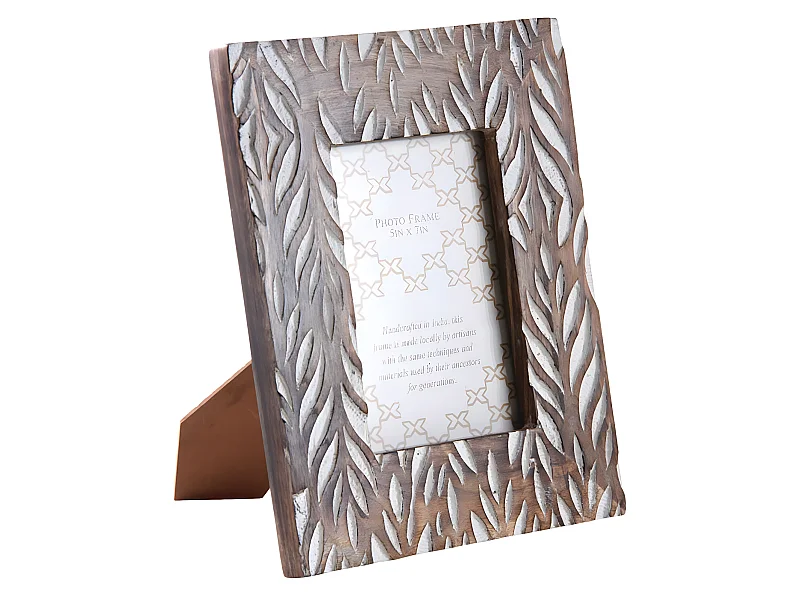 Cadre photo 13x18 bois feuille