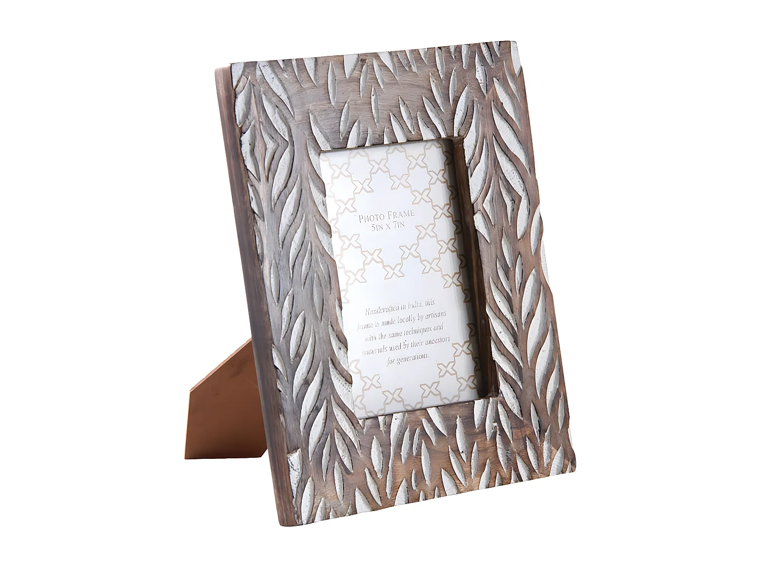 Cadre photo 13x18 bois feuille
