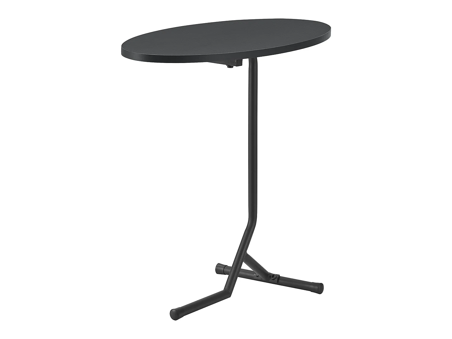 Table d'appoint ovale Karlebo 55 x 60 x 30 cm noir [en.casa]