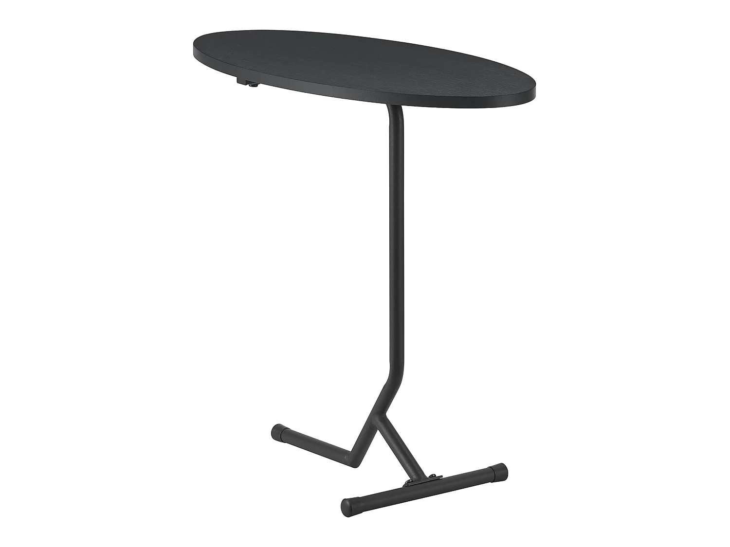 Table d'appoint ovale Karlebo 55 x 60 x 30 cm noir [en.casa]