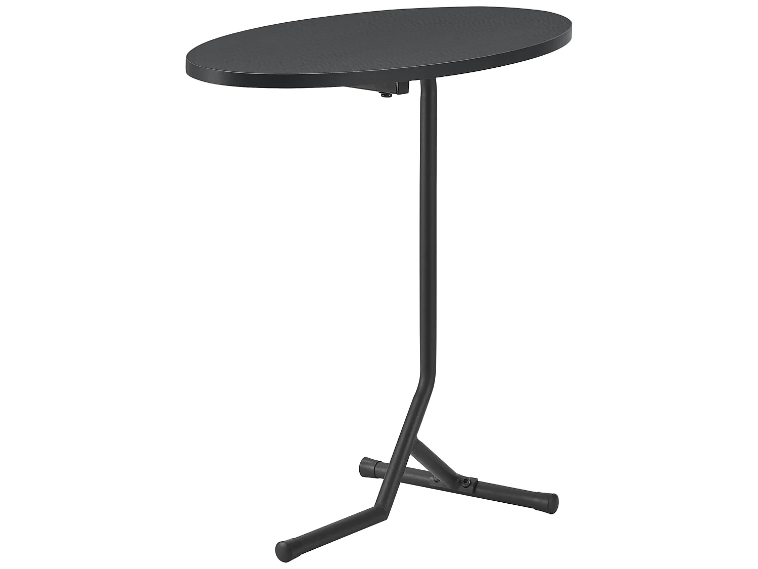 Table d'appoint ovale Karlebo 55 x 60 x 30 cm noir [en.casa]