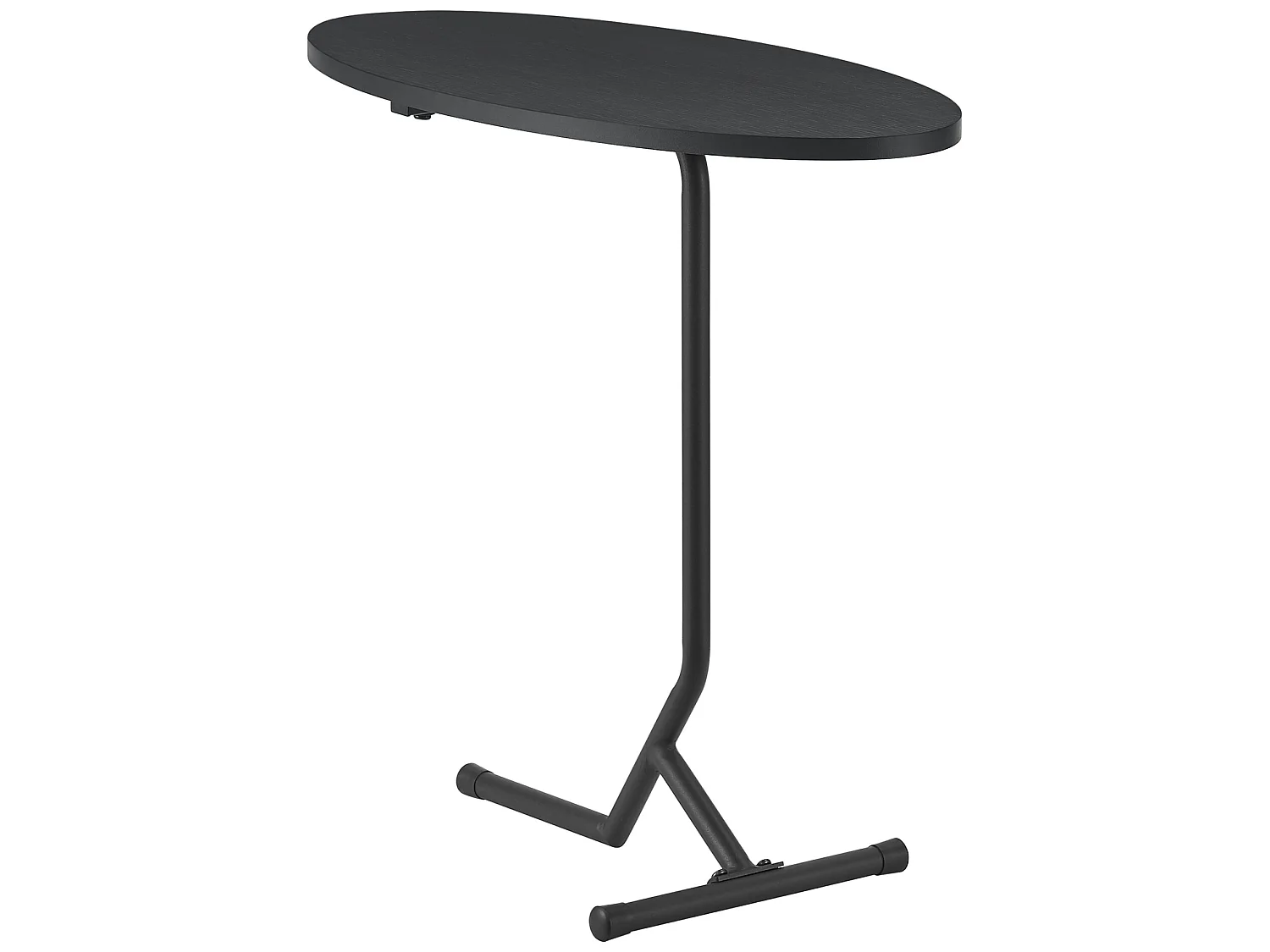 Table d'appoint ovale Karlebo 55 x 60 x 30 cm noir [en.casa]