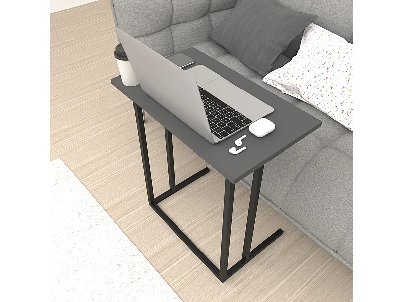 Table d'appoint Högsby 65,5 x 60 x 35,5 cm anthracite [en.casa]