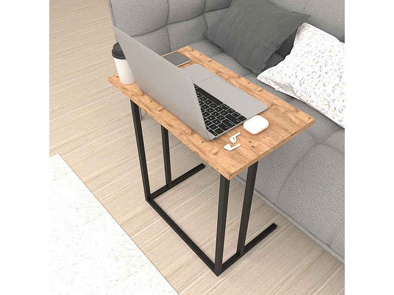 Table d'appoint Högsby 65,5 x 60 x 35,5 cm effet chêne [en.casa]