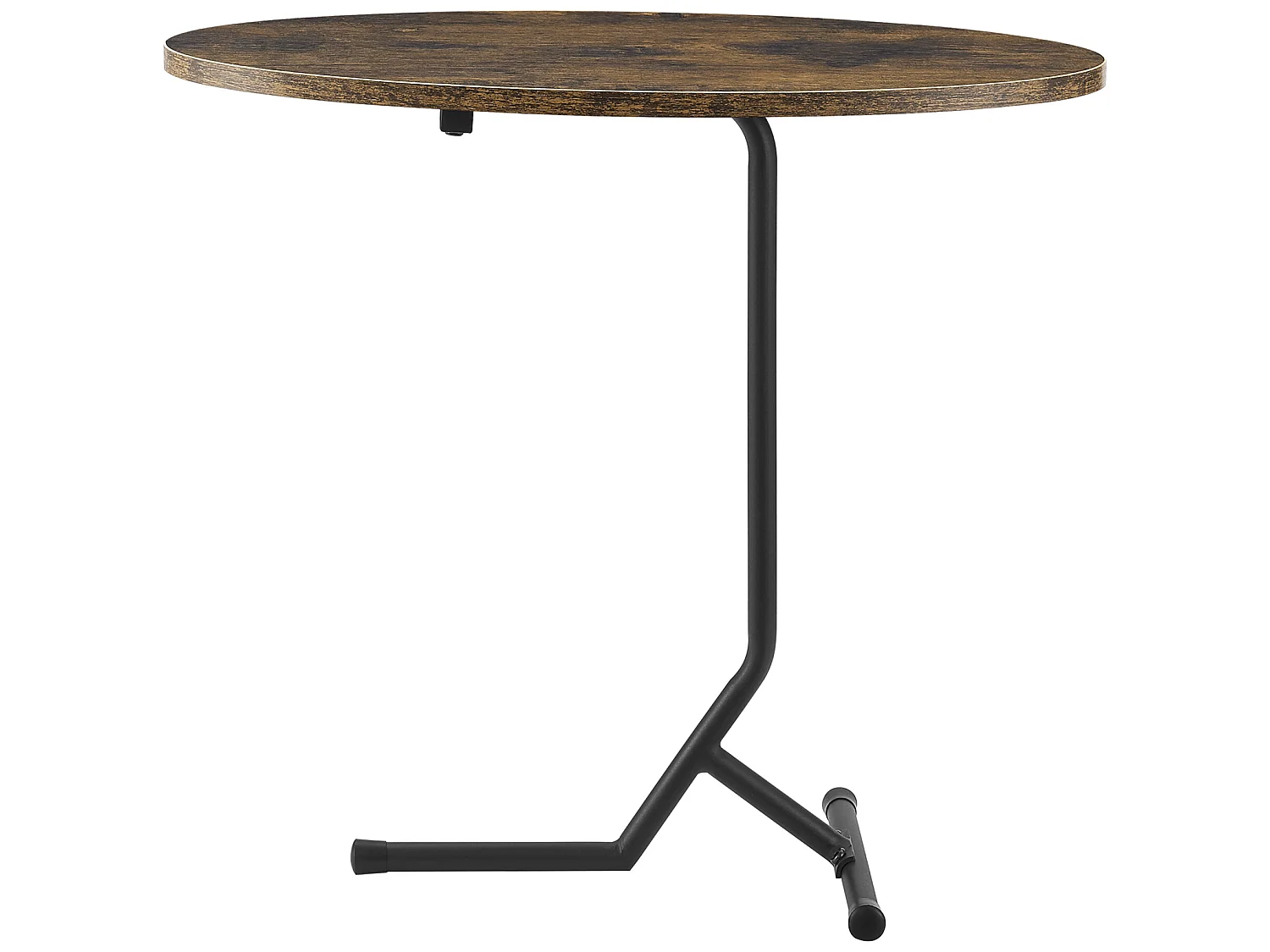 Table d'appoint ovale Karlebo 55 x 60 x 30 cm effet bois foncé [en.casa]