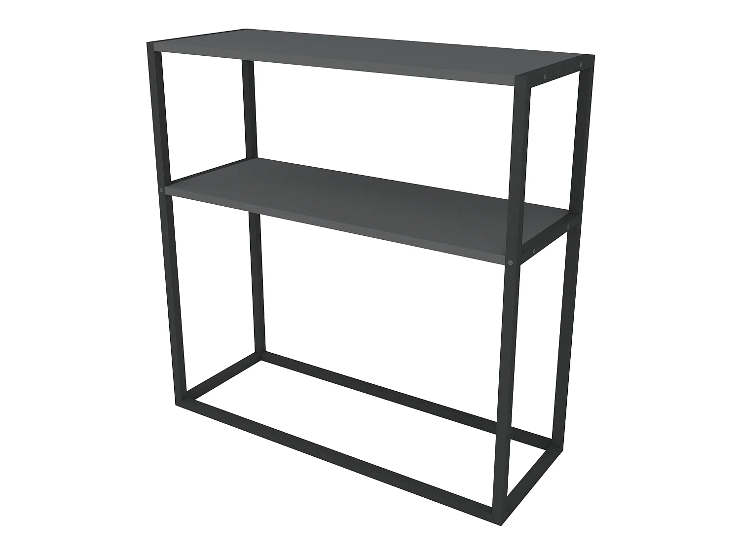 Table console Hemsedal avec surface de stockage 90 x 90 x 33,5 cm anthracite [en.casa]