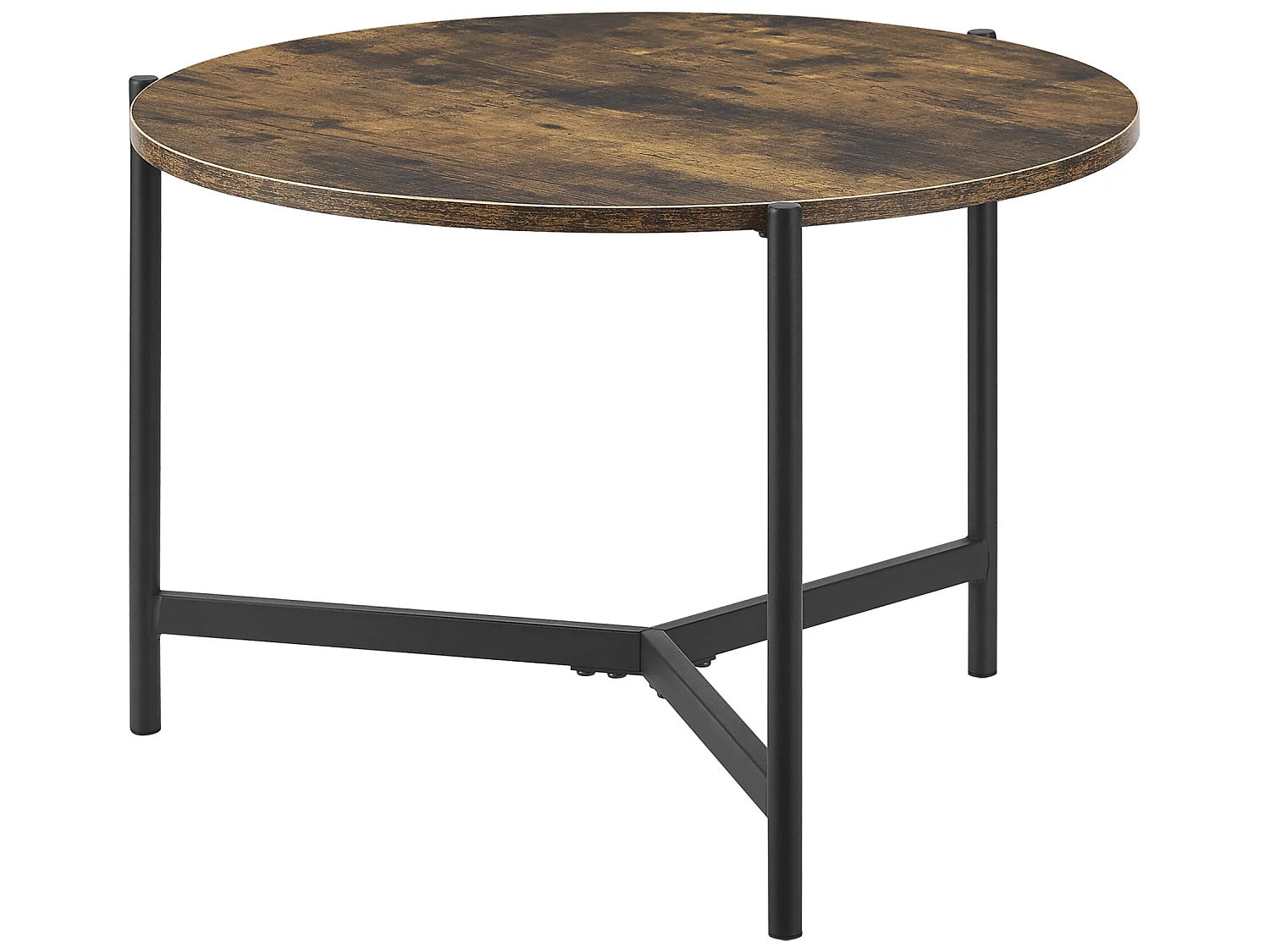 Table basse ronde Køge 42 x 60 cm effet bois foncé [en.casa]