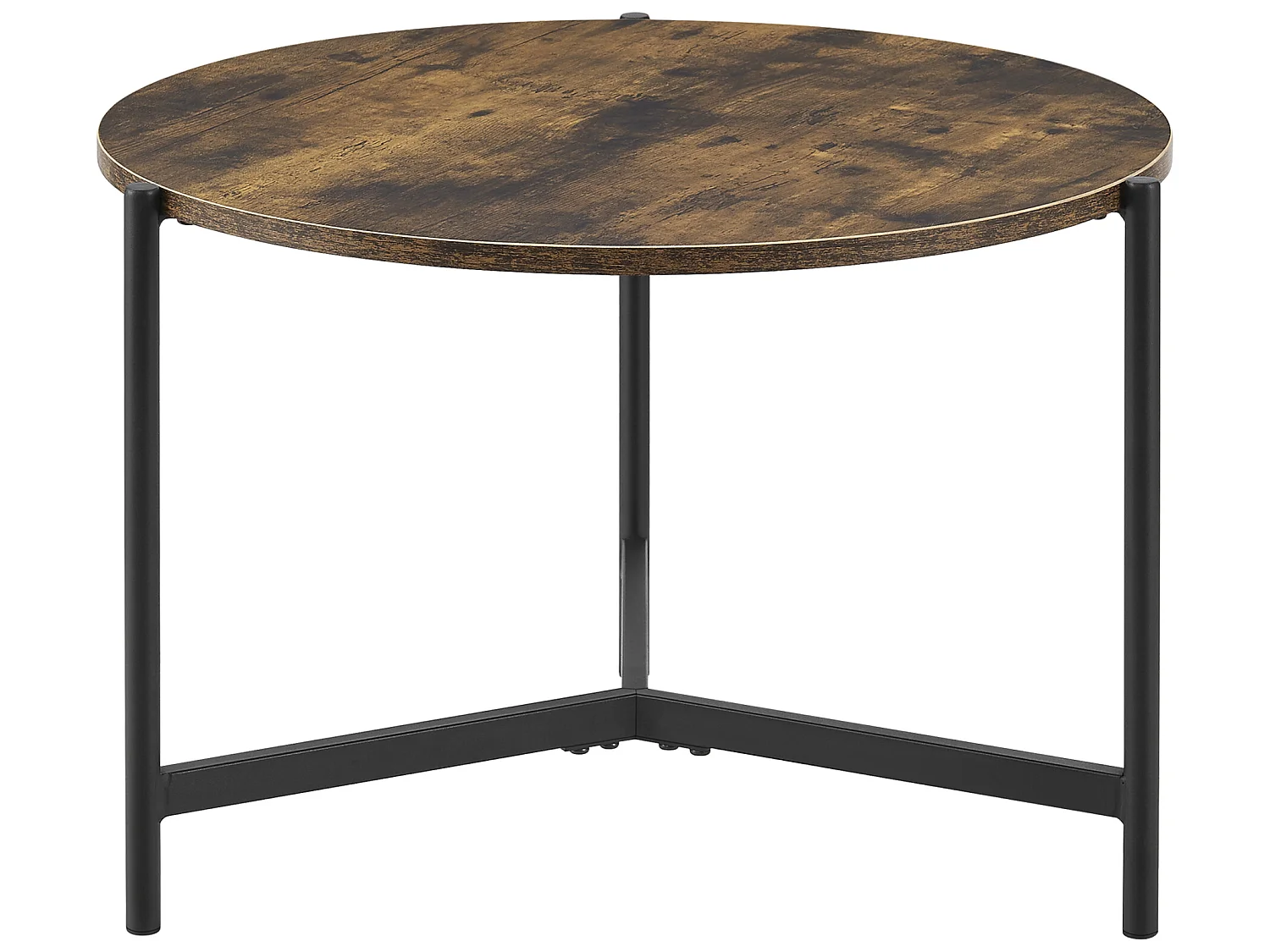 Table basse ronde Køge 42 x 60 cm effet bois foncé [en.casa]