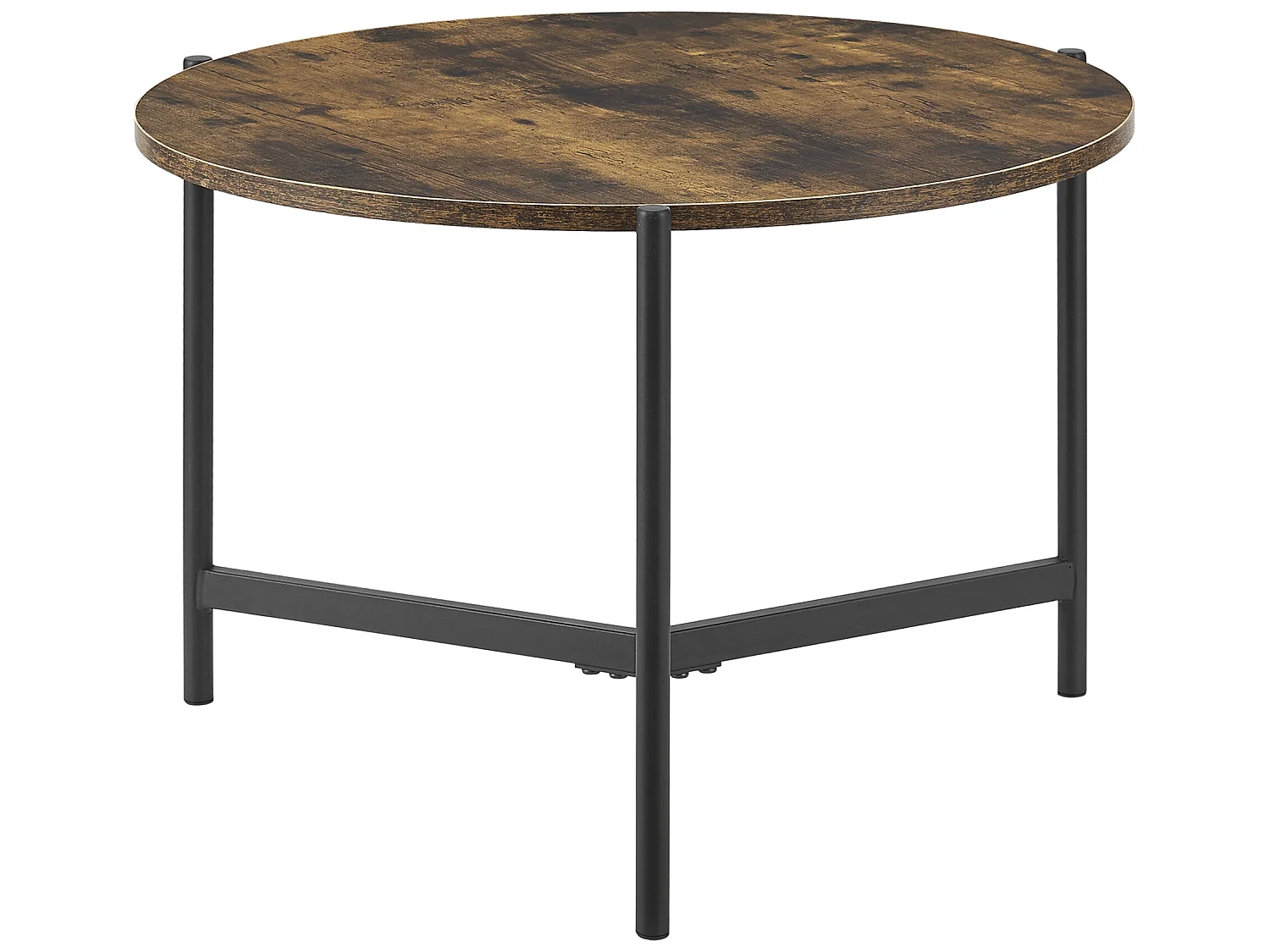Table basse ronde Køge 42 x 60 cm effet bois foncé [en.casa]