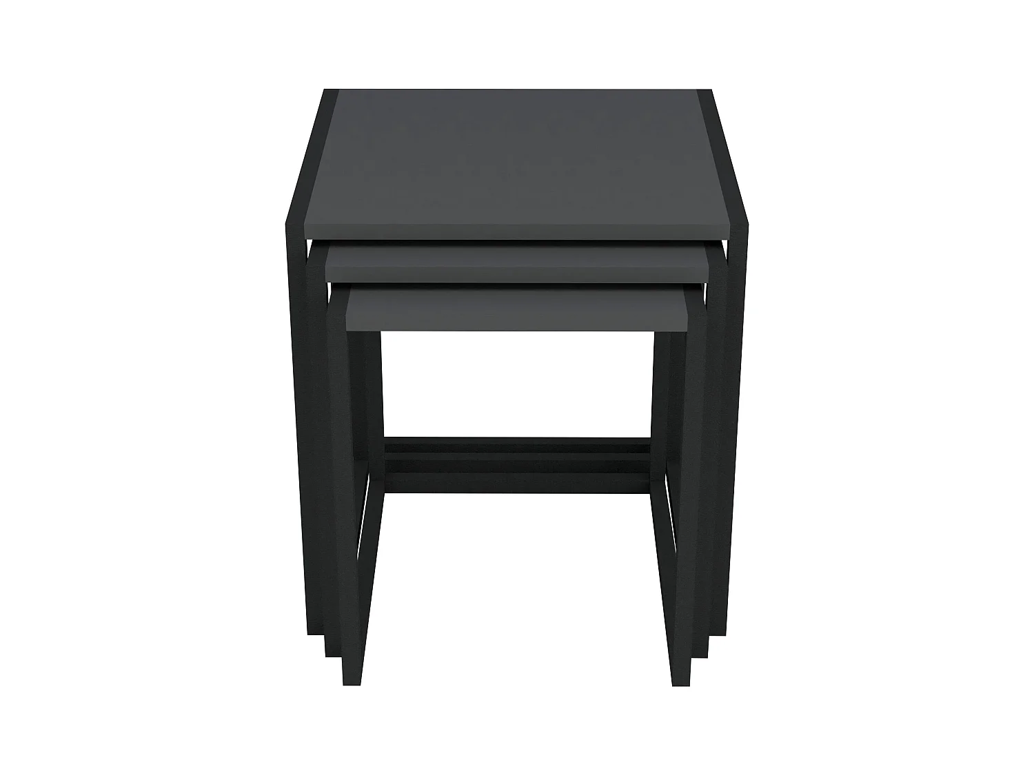 Lot de 3 tables d'appoint Sunnfjord gigognes anthracite [en.casa]