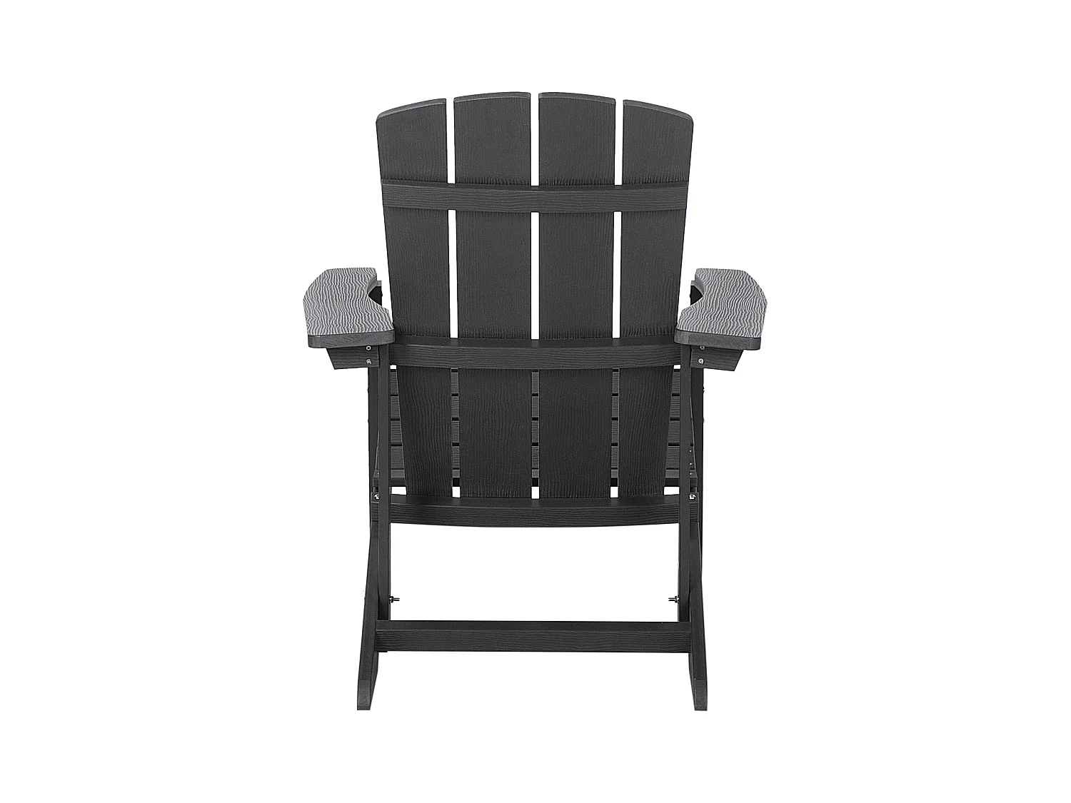 Moderner Muskoka Gartenstuhl in Dunkelgrau mit breiten Armlehnen Adirondack