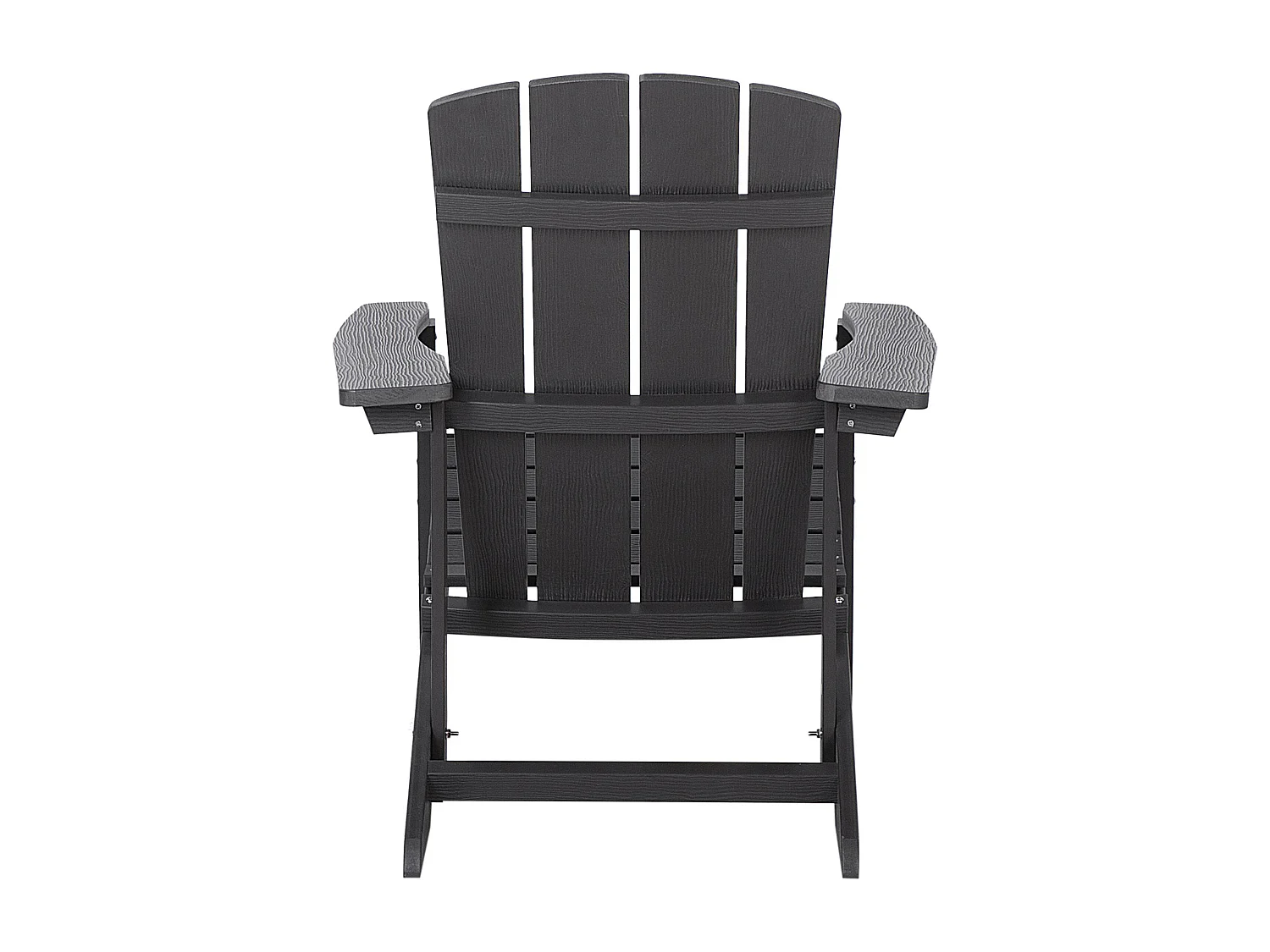 Moderner Muskoka Gartenstuhl in Dunkelgrau mit breiten Armlehnen Adirondack