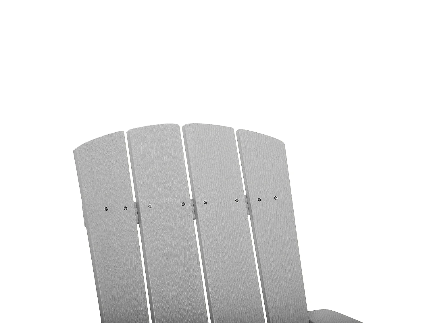 Moderner Muskoka Gartenstuhl in Hellgrau mit breiten Armlehnen Adirondack