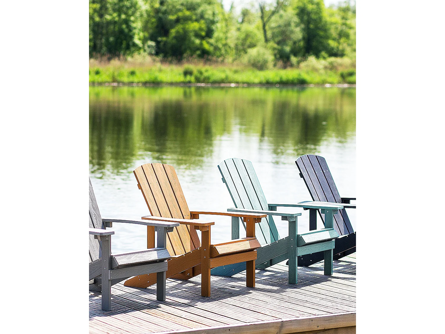 Chaise de jardin ADIRONDACK Turquoise