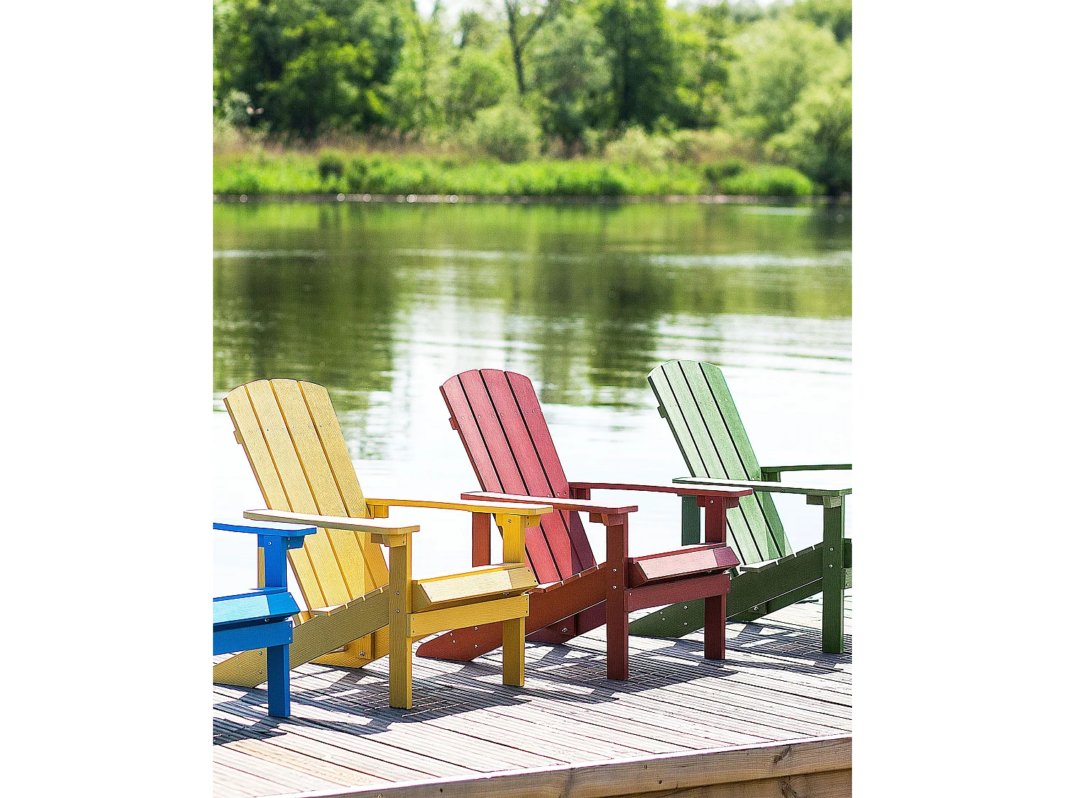 Chaise de jardin ADIRONDACK Rouge