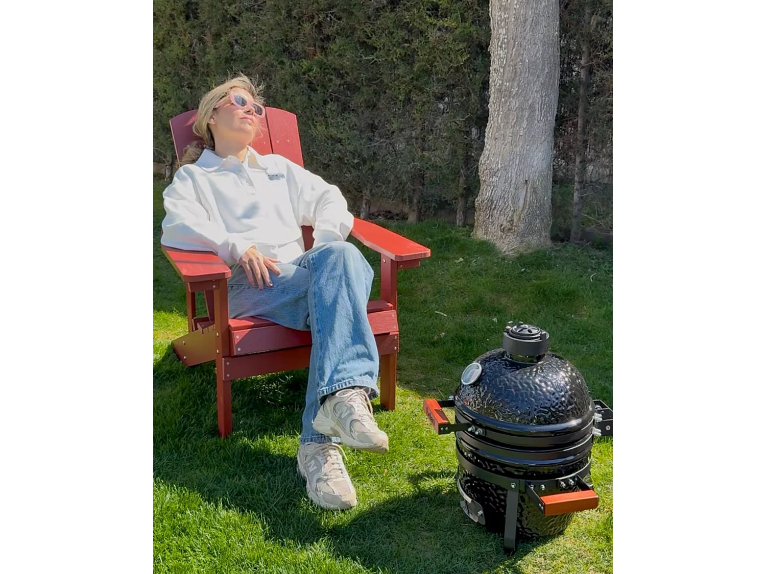 Sedia da giardino ADIRONDACK Rosso