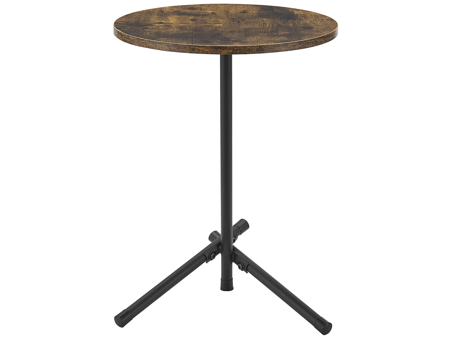 Table d'appoint ronde Karup 55 x 40 cm effet bois foncé [en.casa]
