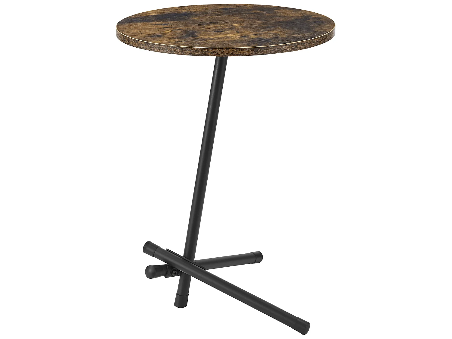 Table d'appoint ronde Karup 55 x 40 cm effet bois foncé [en.casa]