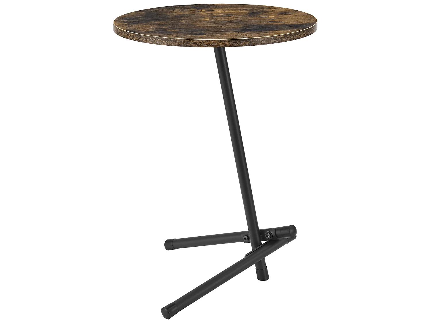 Table d'appoint ronde Karup 55 x 40 cm effet bois foncé [en.casa]