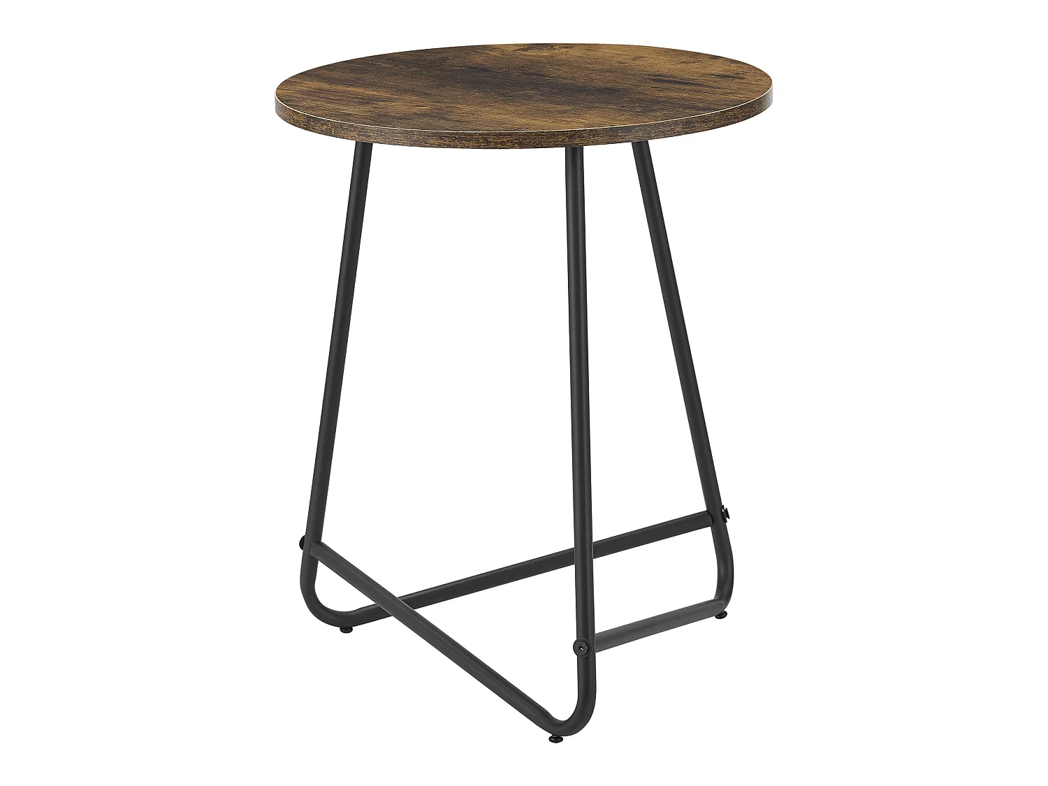 Table d'appoint ronde Juelsminde 55 x 45 cm effet bois foncé [en.casa]
