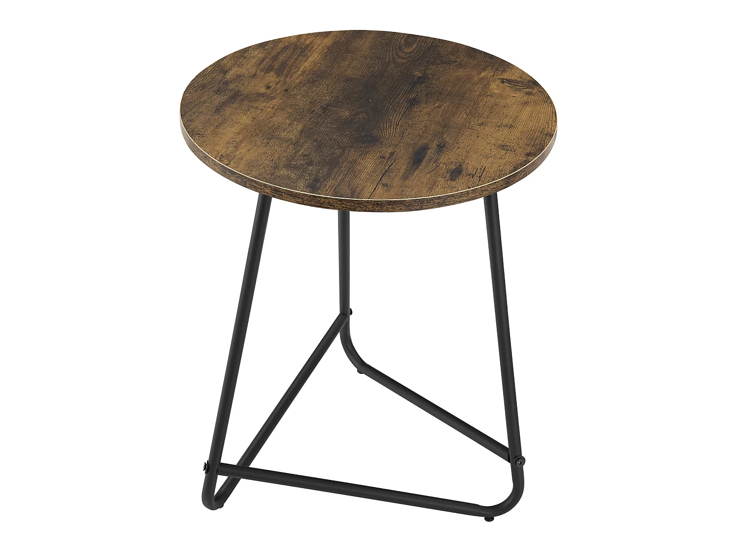 Table d'appoint ronde Juelsminde 55 x 45 cm effet bois foncé [en.casa]