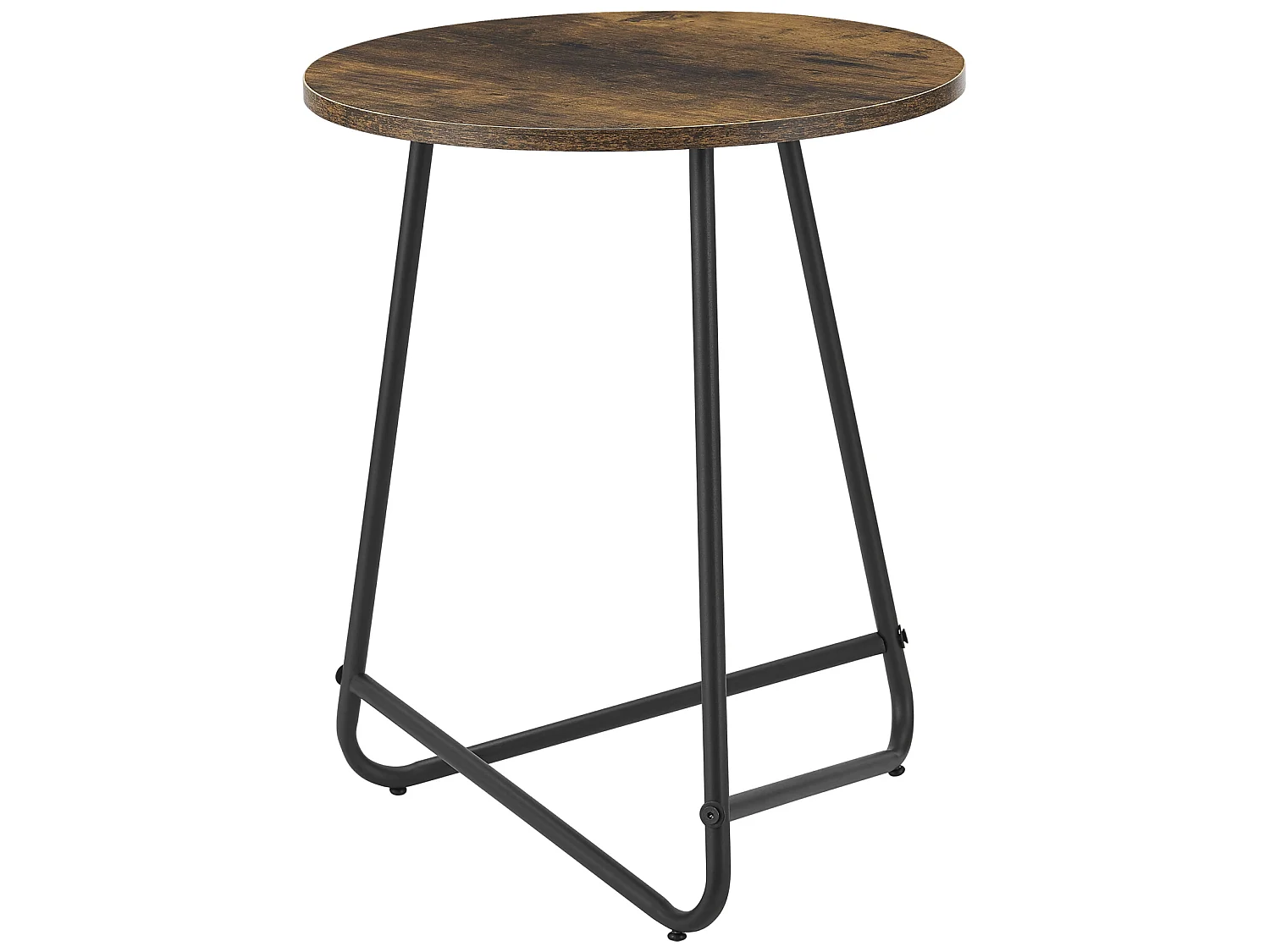 Table d'appoint ronde Juelsminde 55 x 45 cm effet bois foncé [en.casa]
