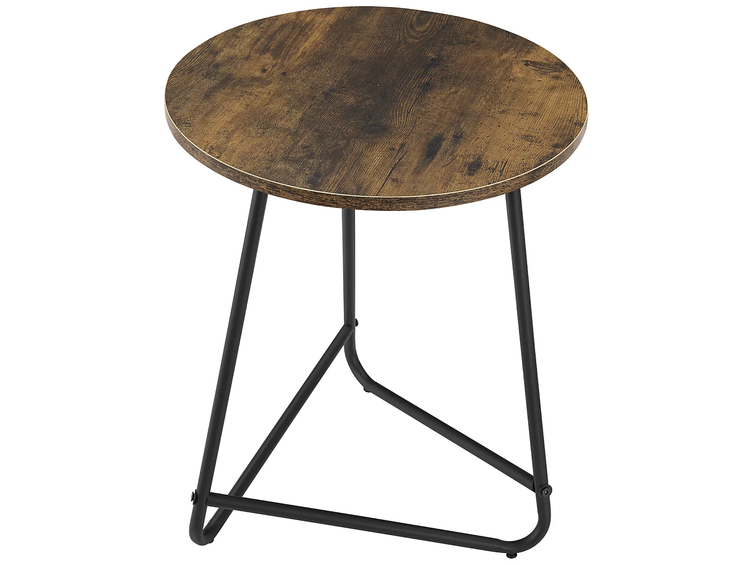 Table d'appoint ronde Juelsminde 55 x 45 cm effet bois foncé [en.casa]