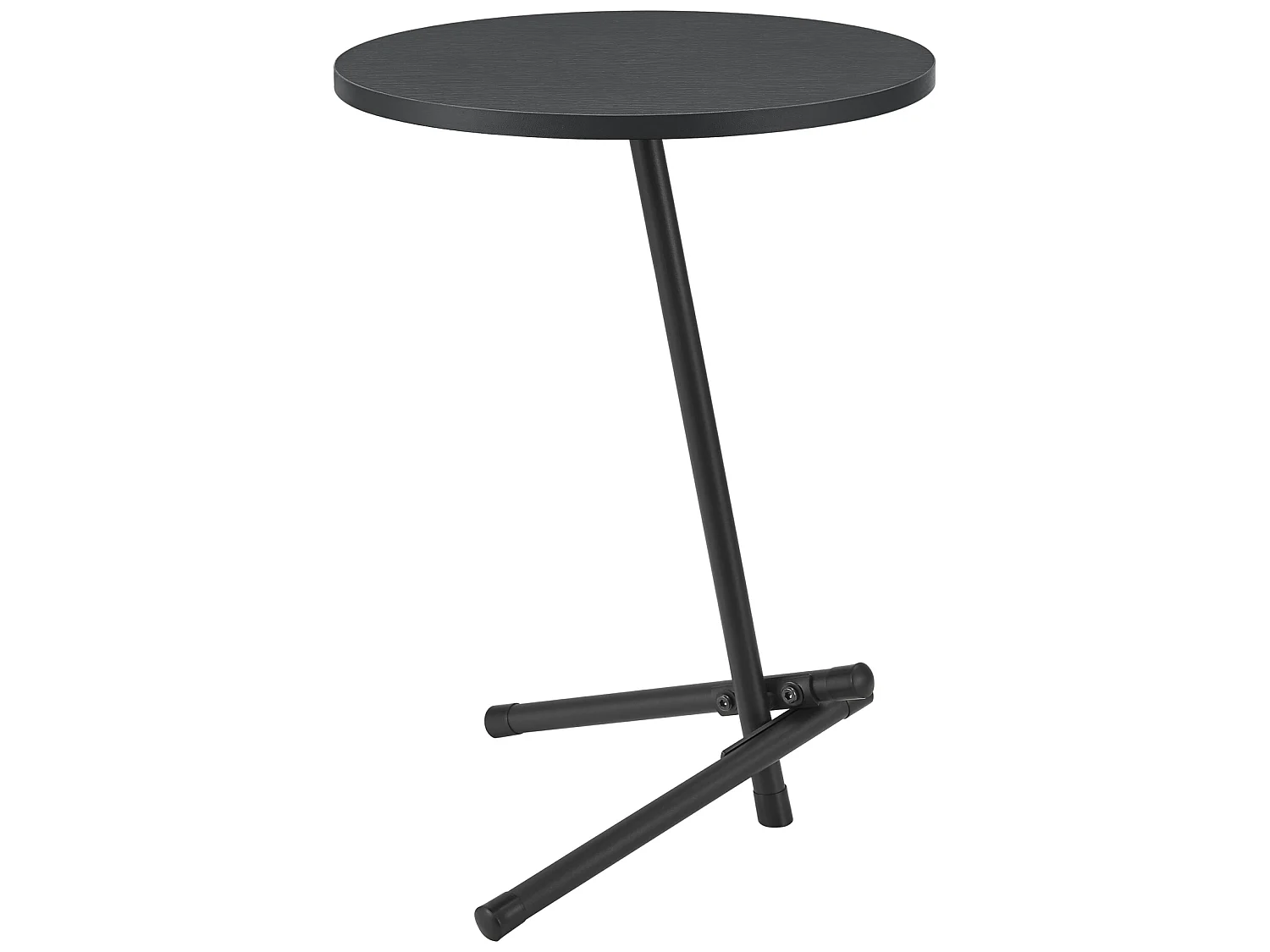 Table d'appoint ronde Karup 55 x 40 cm noir [en.casa]