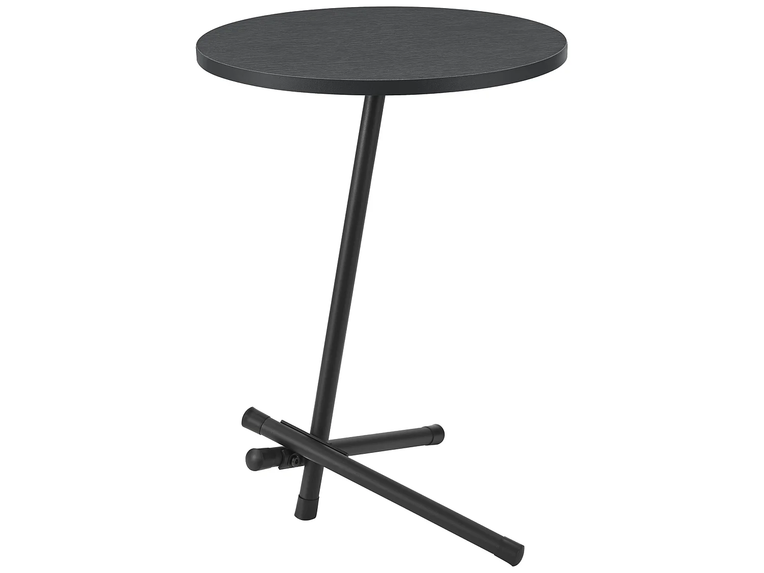 Table d'appoint ronde Karup 55 x 40 cm noir [en.casa]