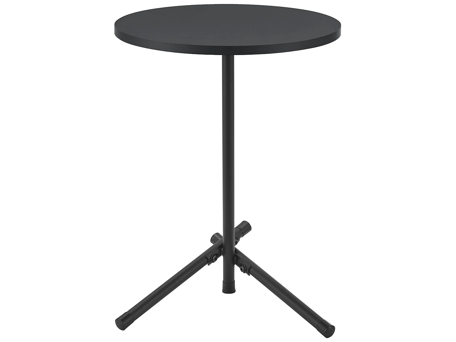 Table d'appoint ronde Karup 55 x 40 cm noir [en.casa]