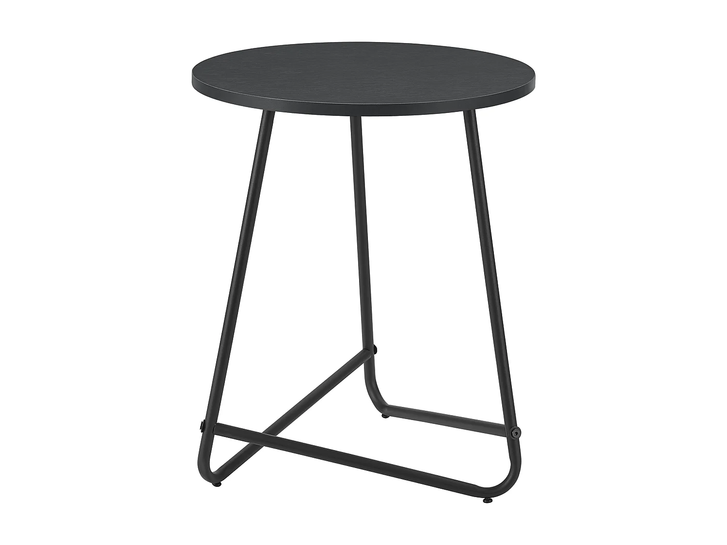 Table d'appoint ronde Juelsminde 55 x 45 cm noir [en.casa]