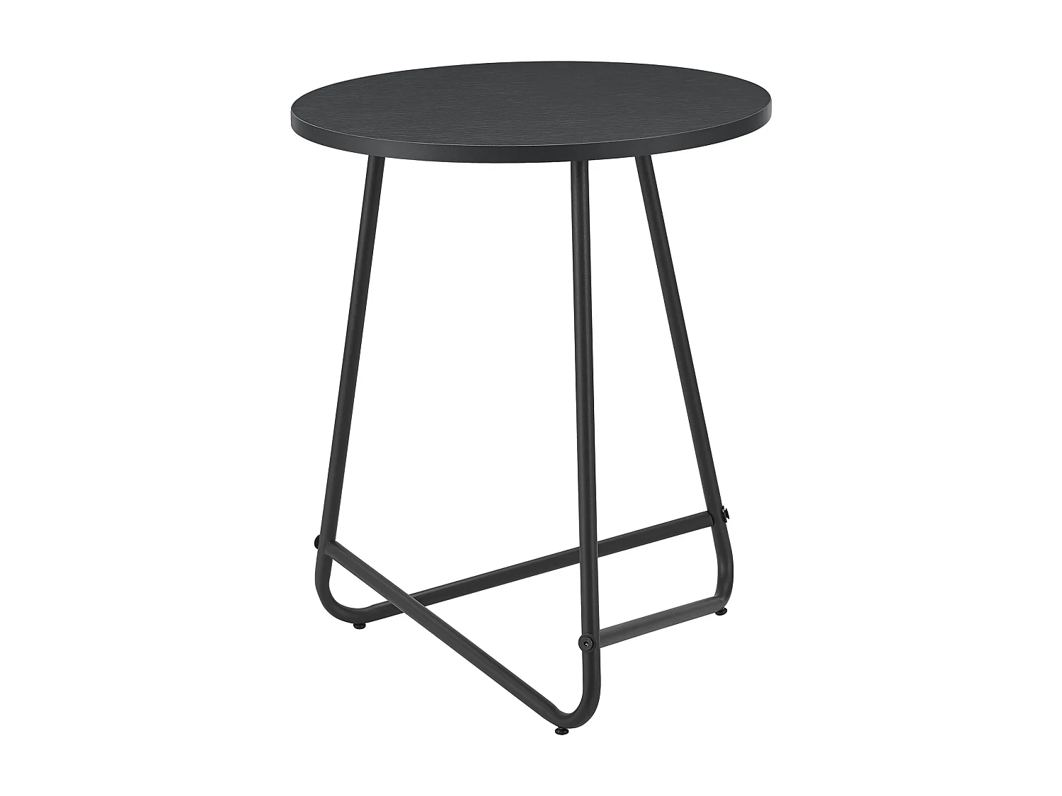 Table d'appoint ronde Juelsminde 55 x 45 cm noir [en.casa]