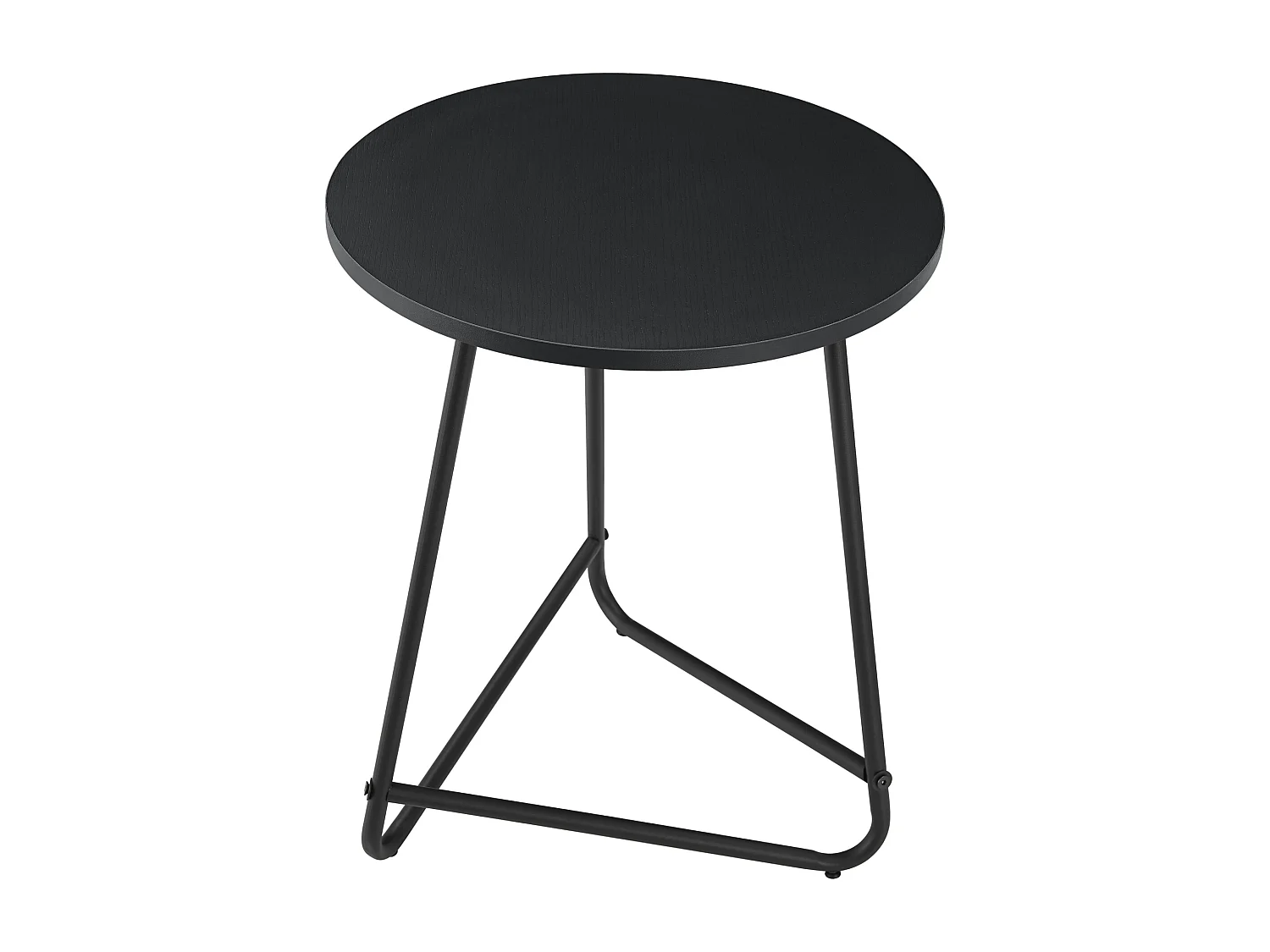 Table d'appoint ronde Juelsminde 55 x 45 cm noir [en.casa]