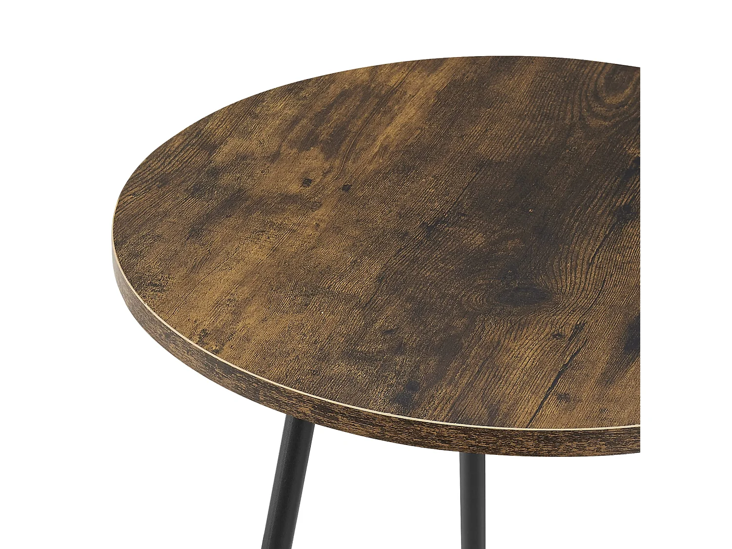 Table d'appoint ronde Juelsminde 55 x 45 cm noir [en.casa]